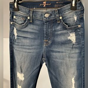 For all 7 mankind ripped jeans